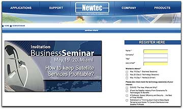 Newtec seminar webpage