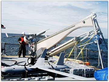 Scan Eagle UAS with launcher