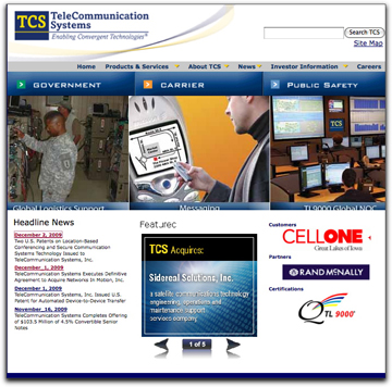 TCS homepage