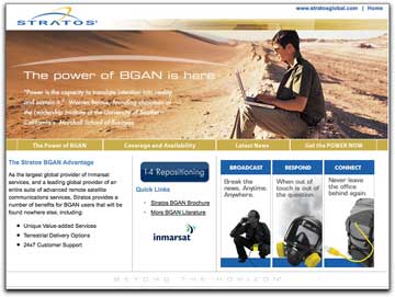 Stratos Global BGAN homepage