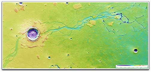 Hephaestus Fossae image Mars Express ESA