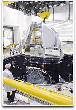 ESA's Herschel being lowered into LSS