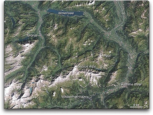 NASA's Landsat-7 satellite captures Glarus Overthr