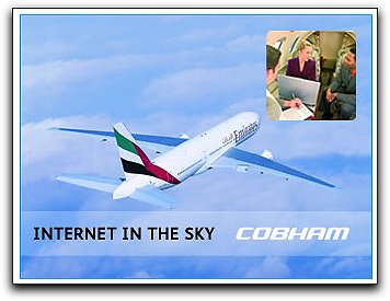 Cobham Internet in the sky graphic