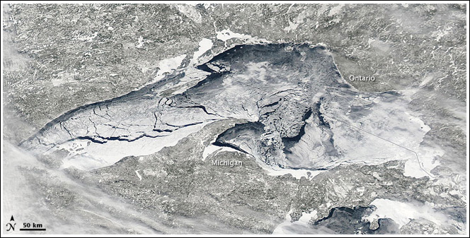 Aqua NASA Lake Superior ice