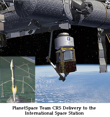 PlanetSpace Team delivery to ISS