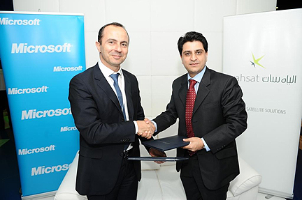 YahSat + Microsoft MOU signing