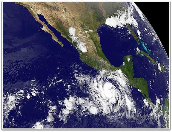 Hurricane Rick off Baja (NASA)