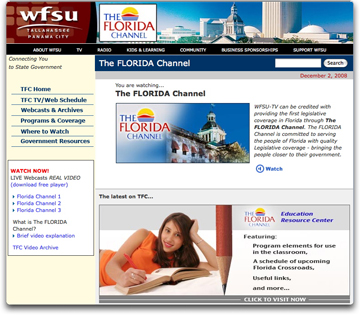 The Florida Channel homepage