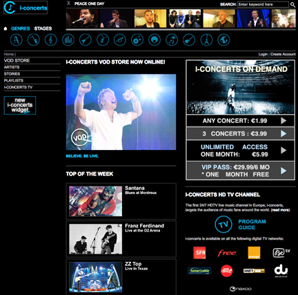 i-concerts homepage