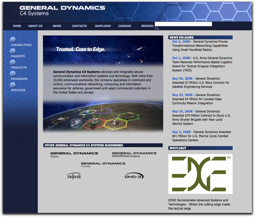 General Dynamics C4 systems homepage