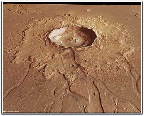 Hephaestus Fossae crater image Mars Express ESA