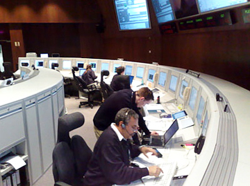 GOCE Flight Operations Center team in main control
