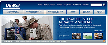 ViaSat homepage (MILSATCOM)