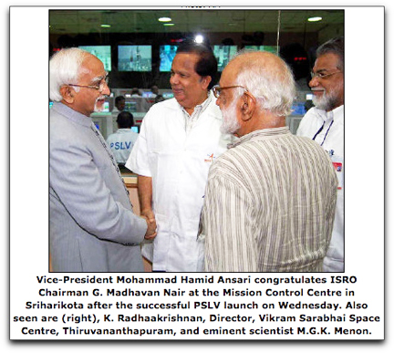 ISRO congrats on PSLV launch
