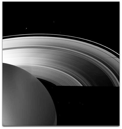 Cassini Captures shadows Tethys Janus NASA