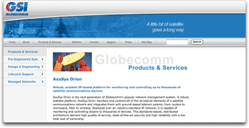 GSI's AxxSys Orion page