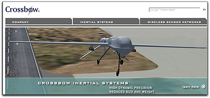 Crossbow Technology homepage banner (UAV)