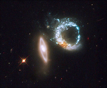 Hubble photo of Arp 147