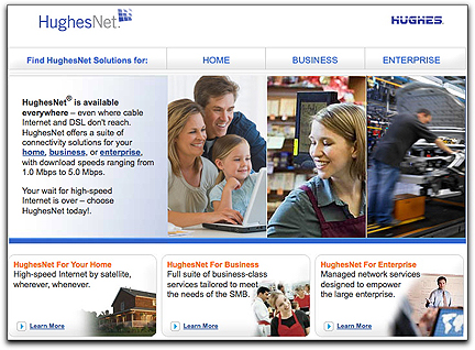 HughesNet homepage