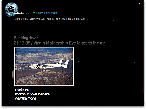 virgin galactic home