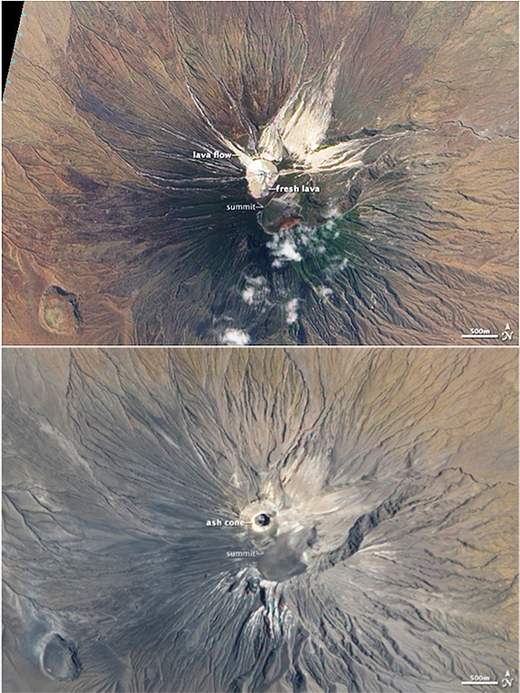 Ol Doinyo Lengai volcano (NASA EO-1)