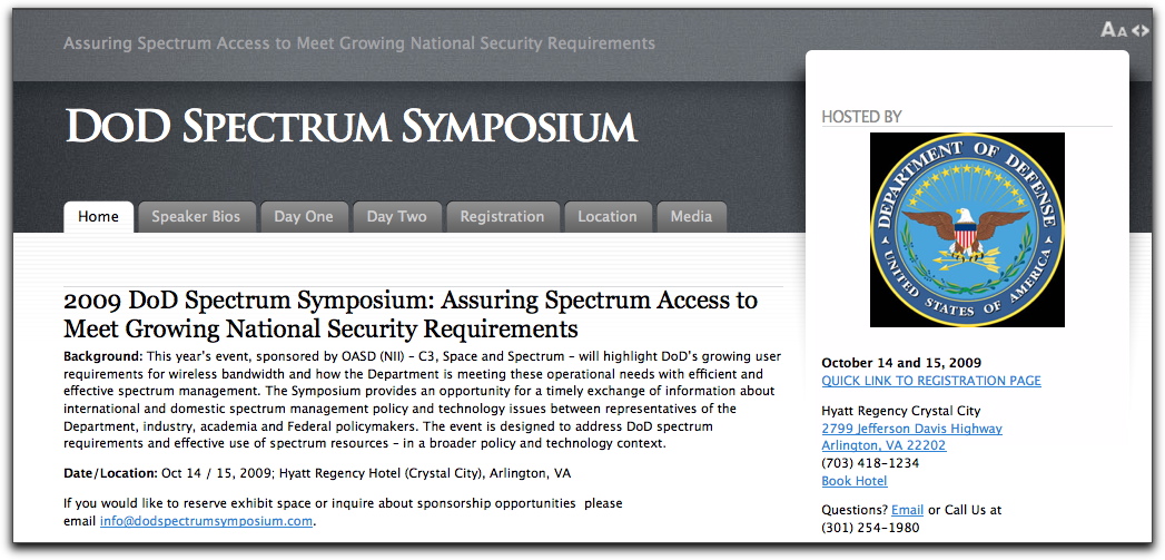 DoD Spectrum Symposium banner