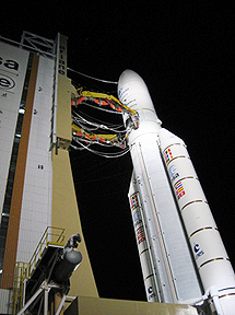Ariane 5 on lauch pad for flight V186