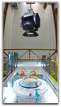 Optus D3 installation on Ariane 5