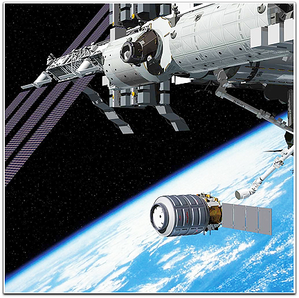 Cygnus Spacecraft near ISS