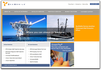 SeaMobile homepage