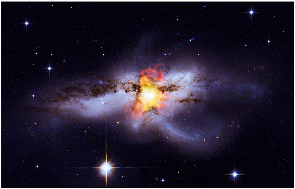 Chandra capture of NGC 6240 (NASA)