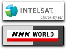 Intelsat + NHK logos