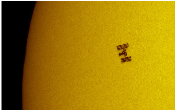ISS transits the sun