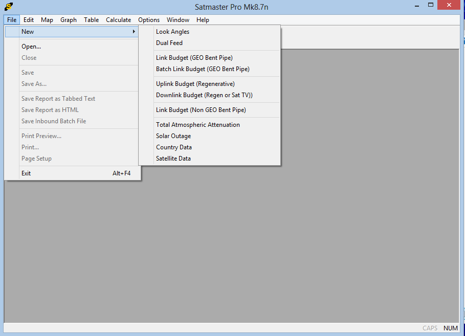 File New Menu