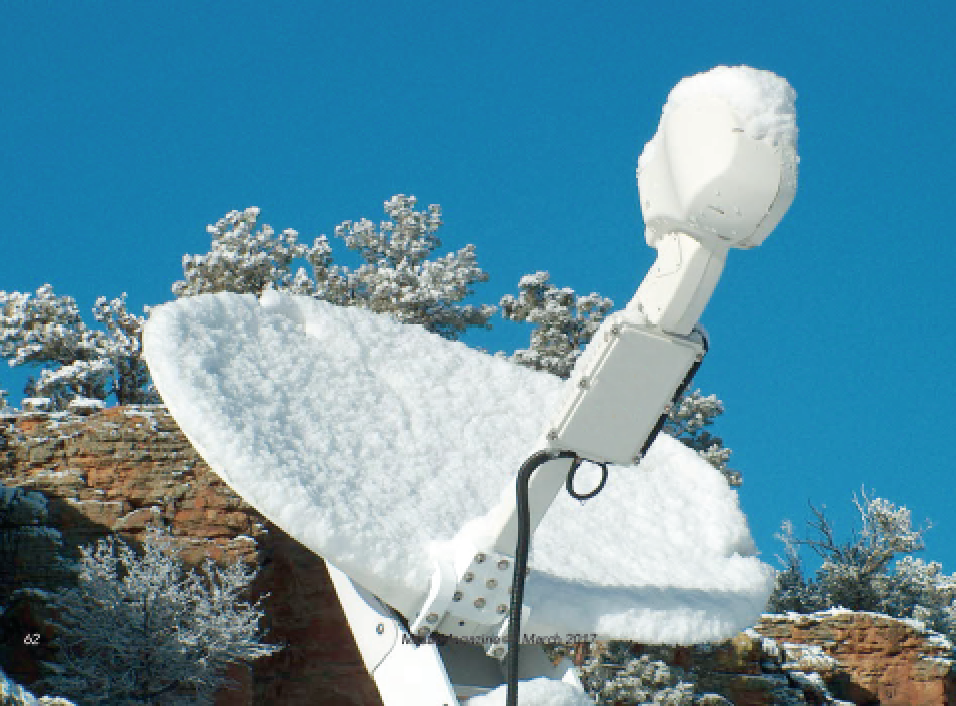 Snow on satellite clearance dish reception